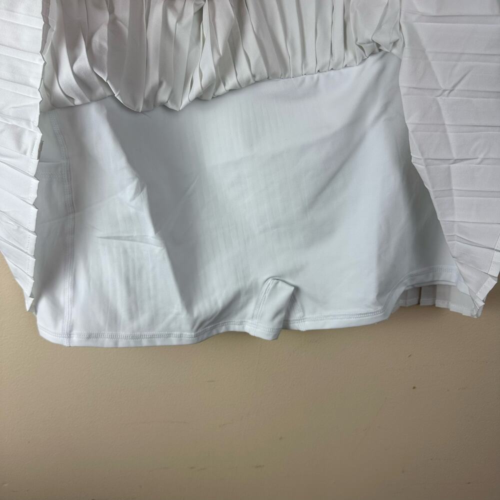 Halara Tennis Dress Womens Large White Pleated Active NWT Sport Golf Pickleball - Picture 6 of 11